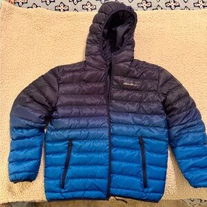 Eddie Bauer Kids Blue and Black Puffer Jacket